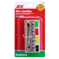 Ace New and Old Work Rectangle PVC Phone Junction Box Ivory