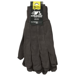 Wells Lamont Wearpower Men's General Purpose Work Gloves Brown L 3 pk