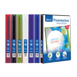 Bazic Products 1/2 in. W X 9.53 in. L 3-Ring Presentation View Binder