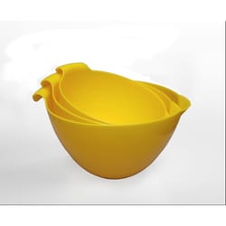 Linden Sweden 2.5 qt Polypropylene Yellow Mixing Bowl Set 3 pc