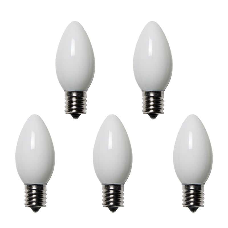 Holiday Bright Lights C9 White 25 count Christmas Light Bulbs 1 ft