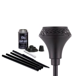 TIKI Island King Black Metal 65 in. Large Flame Outdoor Torch 1 pc