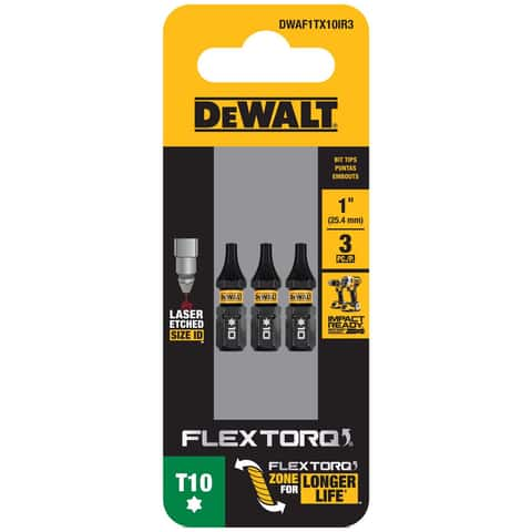 DEWALT FlexTorq 1 in. Impact Ready T10 Bit, 3-Pack