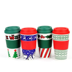 Chef Craft 16 oz Christmas/Holiday Multicolored BPA Free Travel Mug