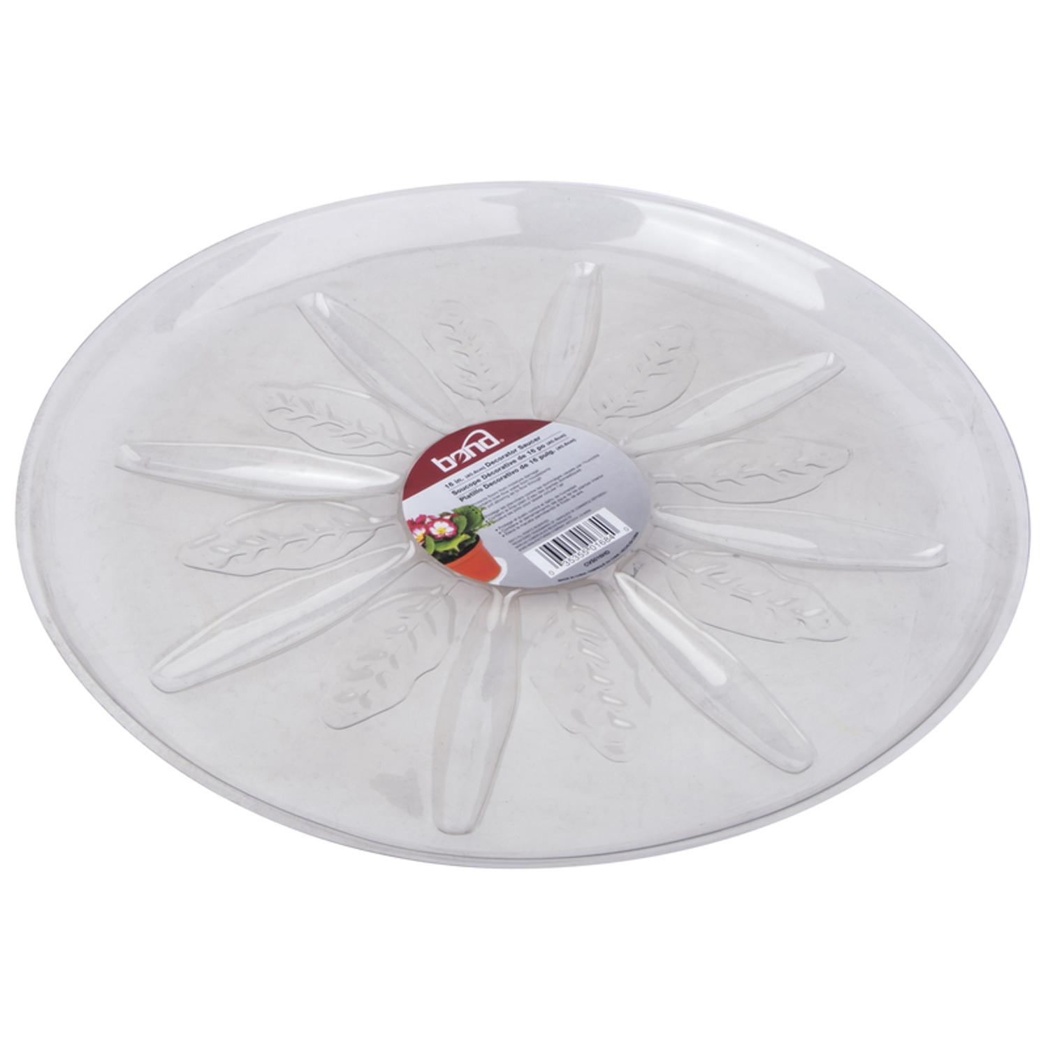 Bond 14 in. D Vinyl Plant Saucer Clear