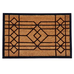 Calloway Mills Windgate 2 W X 3 L Black/Brown Rectangle Coir Door Mat