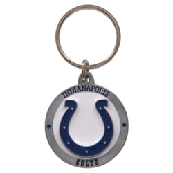 HILLMAN NFL Steel Blue/White Split Ring Keychain