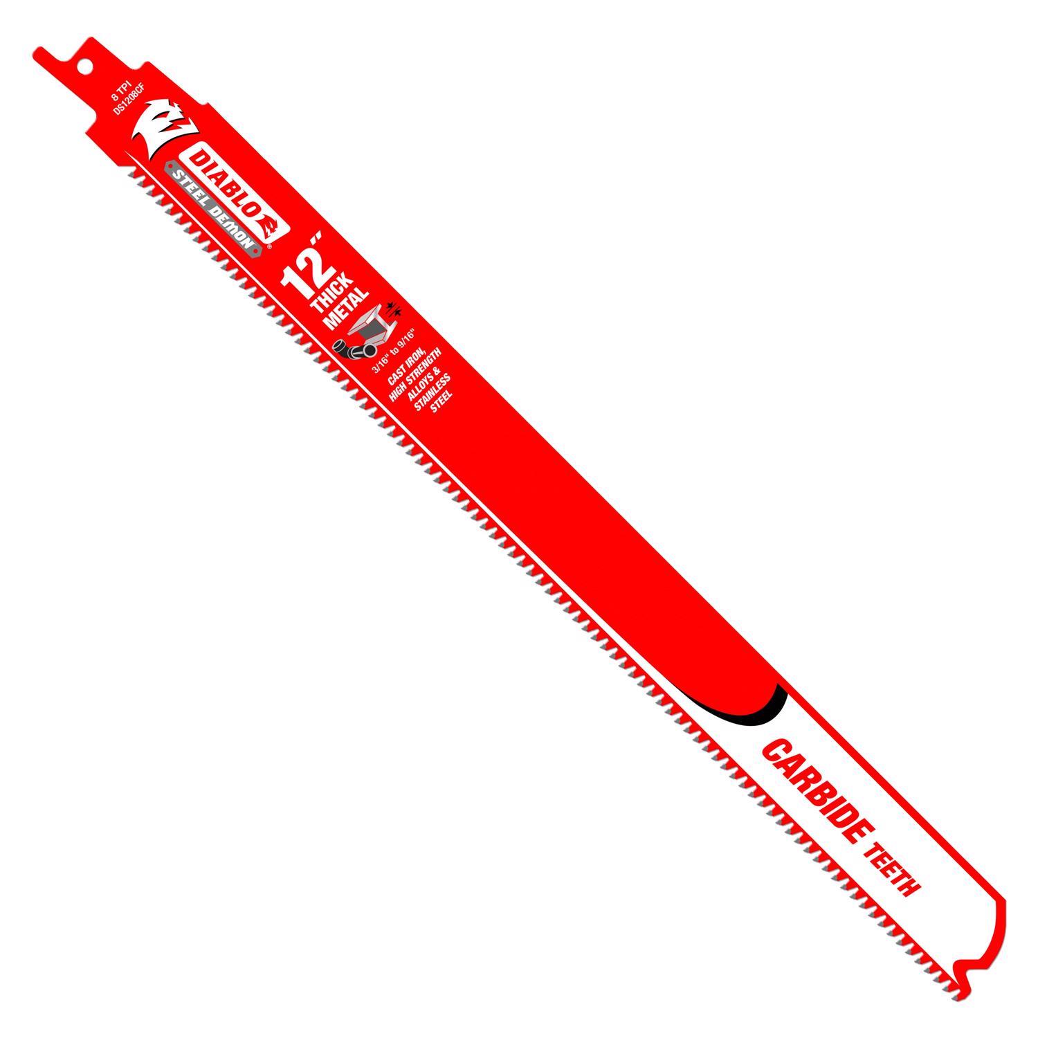 Diablo Steel Demon 12 in. Carbide Tipped Reciprocating Saw Blade 8 TPI 10 pk Sansujyuku sansujyuku.com