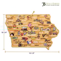 Totally Bamboo Fish Kiss 16 in. L X 10 in. W X 1 in. Bamboo Iowa Serving & Cutting Board