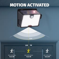 Bell & Howell Bionic Black Motion-Sensing LED Solar Wall Light