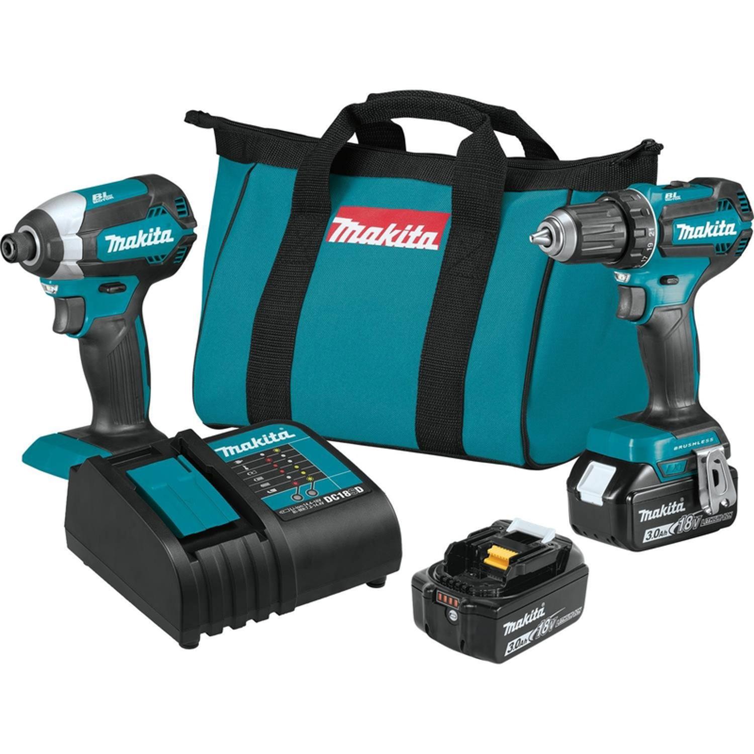 Makita 18V LXT Cordless Brushless 2 Tool Combo Kit Sansujyuku sansujyuku.com
