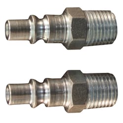 Milton Steel Air Plug 1/4 in. Male 2 pc