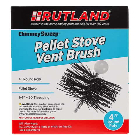 3'' Pellet Stove/Dryer Vent Brush - 20' Handle