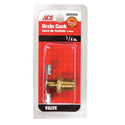 Ace 1/4 in. Brass Drain Cock Valve