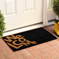 Calloway Mills 2 ft. W X 3 ft. L Black/Natural Coir/Vinyl Door Mat