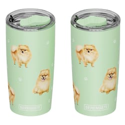 Serengeti 20 oz Mint BPA Free Pomeranian Insulated Tumbler