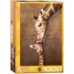 Eurographics Giraffe Mother's Kiss Jigsaw Puzzle Multicolored 1000 pc