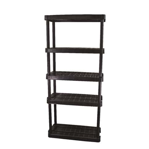 3-Tier Steel Wire Shelving Unit in Black (24 in. W x 30 in. H x 14 in. D)