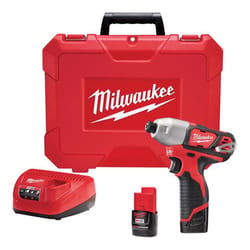 Milwaukee M12 1/4 in. Cordless Brushed Impact Driver Kit (Battery & Charger)