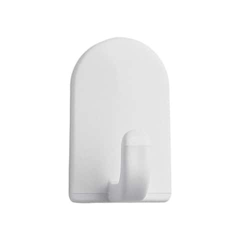 iDesign 3/4 in. L White Plastic Small stick on! Hook 0.2 lb. cap. 2 pk -  Ace Hardware