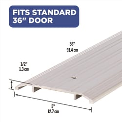 M-D BUILDING PRODUCTS 0.5 in. H X 5 in. W X 36 in. L Aluminum Flat Top Threshold Silver