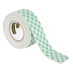 3M Scotch-Mount Double Sided 1 in. W X 55 in. L Mounting Tape White