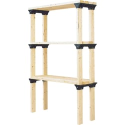 2X4Basics Black Resin Shelf Link Kit 96 in. L