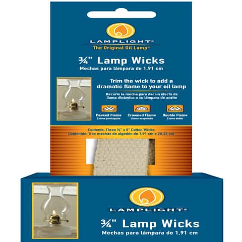 13 Feet/ 2 Rolls Cotton Oil Lamp Wick, 3/4 Inch Replacement Oil Lanterns  Wick for Oil Lamps and Oil Burners