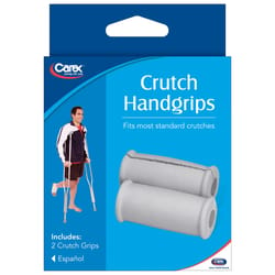 Carex Health Brands Gray Crutch Handgrips Rubber/Stainless Steel 1.5 in. H X 1.5 in. L