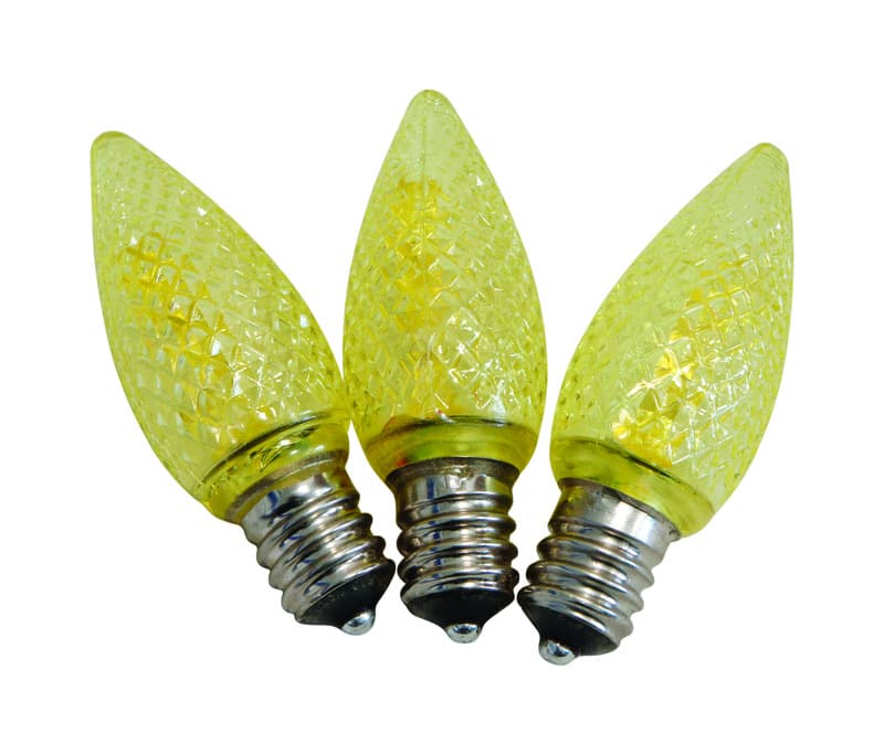 UPC 843518023563 product image for Celebrations Yellow LED C7 Faceted Replacement Bulb 25/Box (UYRT4312) | upcitemdb.com