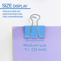 Bazic Products Large Assorted Color Binder Clips 4 pk