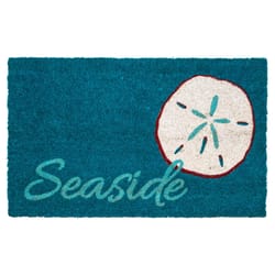 Entryways 17 in. W X 28 in. L Teal Seaside Coir Door Mat