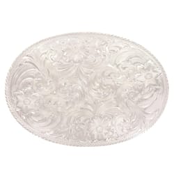 Montana Silversmiths Etched Trim Silver Belt Buckle