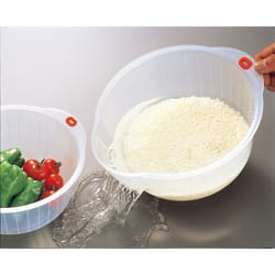 Inomata 9-1/2 oz Clear Plastic Rice Washing Bowl 1 pk