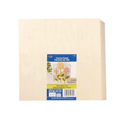 Plaid 0.75 in. H X 10 in. W X 10 in. L Natural Beige Wood Canvas Panel
