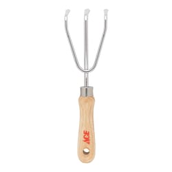 Ace 3 Tine Steel Hand Cultivator Wood Handle