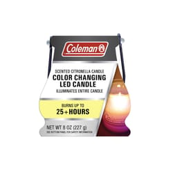 Coleman Citronella Candle with LED Light Solid For Mosquitoes/Other Flying Insects 8 oz