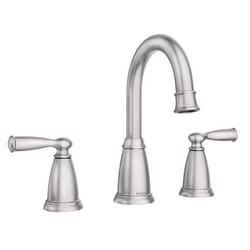 Moen Banbury Brushed Nickel Traditional Two-Handle Bathroom Sink Faucet 8 in.