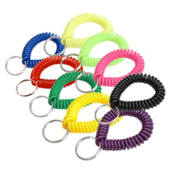 Lucky Line 2 in. D Vinyl Assorted Split Wrist Coil Keychain