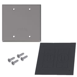 Sigma Engineered Solutions Square Stamped Steel 2 gang 4.49 in. H X 4.49 in. W Flat Box Cover