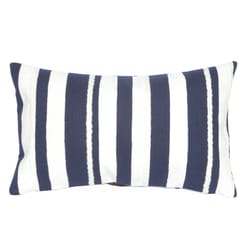 Liora Manne Visions II Marine Marina Stripe Polyester Throw Pillow 12 in. H X 2 in. W X 20 in. L