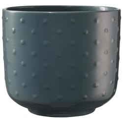 SK Pottery 4.7 in. H X 5.1 in. D Clay Baku Pearl Ceramic Pot Blue/Green