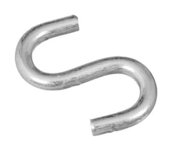 National Hardware Zinc-Plated Silver Steel 1-1/2 in. L Open S-Hook 4 pk