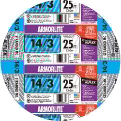Southwire 25 ft. 14/3 Stranded Aluminum Armored MC Cable