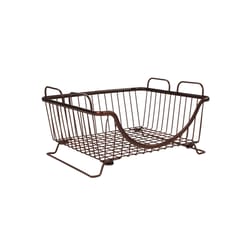 Spectrum Ashley 10.75 in. L X 12.8 in. W X 6.5 in. H Bronze Storage Basket