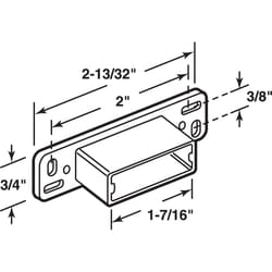 Prime-Line Plastic Center Guide Drawer Track Back Plate 1 pk