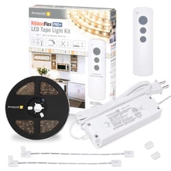 Warm White LED Light Strips (4-Pack) with Connecting Cables