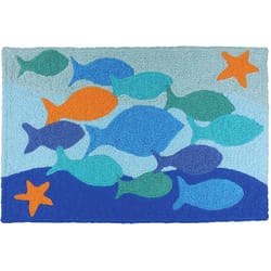 Jellybean 20 in. W X 30 in. L Multi-Color School Standout Polyester Accent Rug