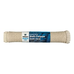 Wellington 1/4 in. D X 100 ft. L White Solid Braided Cotton Sash Cord