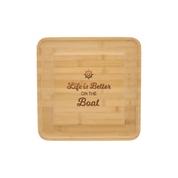 Pavilion We People Natural Bamboo Boat Serving Board 1 each